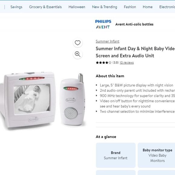 Summer Infant Day & Night B&W Video Monitor Set - Picture 5 of 8